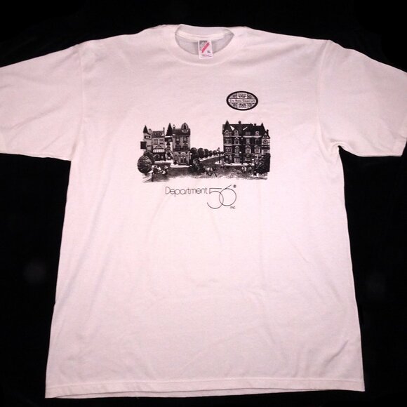 RARE Vintage Dept 56 Promo t-shirt XL Victorian Christmas Village Dickens USA - Picture 1 of 11